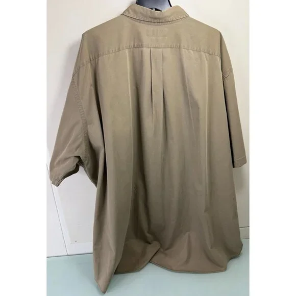Polo Ralph Lauren Shirt Mens 4XLT Big & Tall Khaki Tan Short Sleeve Button Down - Picture 2 of 8